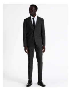Slim Puppytooth Suit Jacket In Charcoal -Myer Fashion Store 967570570 3 720x928