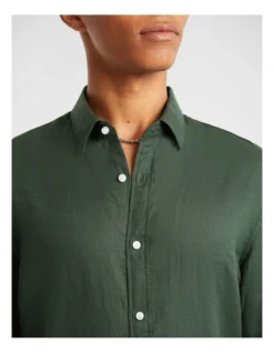 West Hampton Pure Linen Shirt In Green -Myer Fashion Store 967617370 3 720x928
