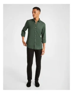 West Hampton Pure Linen Shirt In Green -Myer Fashion Store 967617370 5 720x928