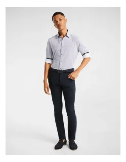 Bandenas Slim Shirt In Blue -Myer Fashion Store 967618720 5 720x928