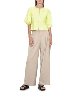 Blouson Sleeve Milano Jacket In Lemon