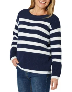 Harvard Knit Stripe Jumper In Navy -Myer Fashion Store 968266000 3 720x928