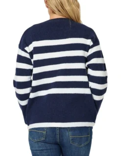 Harvard Knit Stripe Jumper In Navy -Myer Fashion Store 968266000 5 720x928