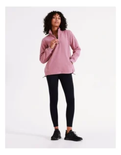 Chloe & Lola Sherpa Half Zip In Dusty Pink -Myer Fashion Store 968280850 968304610 2 1 720x928