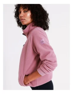 Chloe & Lola Sherpa Half Zip In Dusty Pink -Myer Fashion Store 968280850 968304610 5 720x928