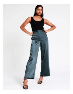 Basque Recycled Poly Satin Blend Suit Pant In Steel -Myer Fashion Store 968714650 4 1 720x928