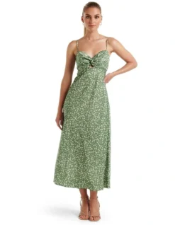 Forever New Leslie Bustier Slip Dress In Green