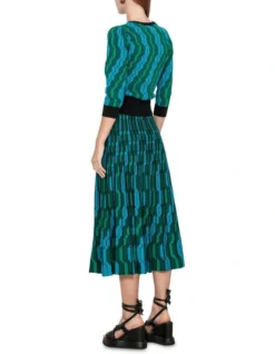 Geometric Elbow Sleeve Knit In Blue -Myer Fashion Store 970924870 2 720x928