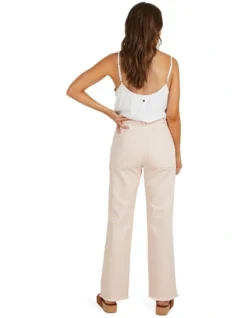 Roxy Barbarella Straight Fit Trousers In Peach -Myer Fashion Store 974141560 2 720x928