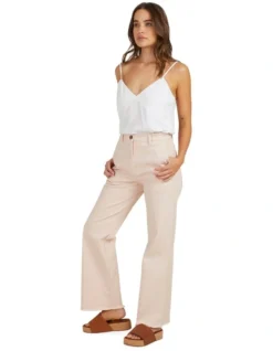 Roxy Barbarella Straight Fit Trousers In Peach -Myer Fashion Store 974141560 3 720x928