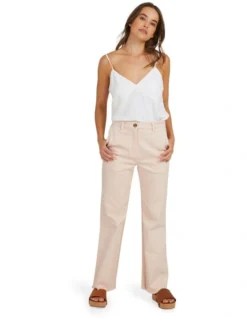 Roxy Barbarella Straight Fit Trousers In Peach -Myer Fashion Store 974141560 7 720x928