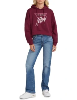 Guess Hoody Icon Sweatshirt In Red -Myer Fashion Store 974237050 4 720x928