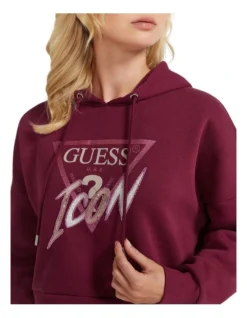Guess Hoody Icon Sweatshirt In Red -Myer Fashion Store 974237050 5 720x928