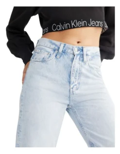 Calvin Klein Jeans High Rise Straight In Blue -Myer Fashion Store 974742130 3 720x928