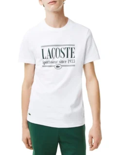 Lacoste Graphic Logo T-Shirt In White