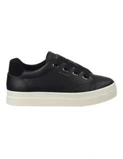 Gant Avona Leather Sneaker In Black