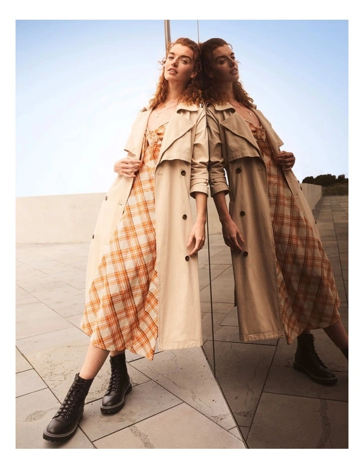 Emerson Trench Coat In Brown 4 Emerson Trench Coat In Brown - Image 2