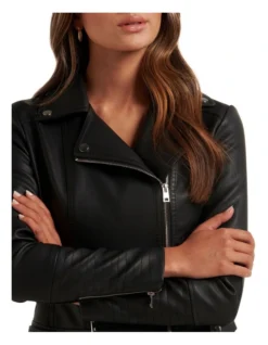 Heidi Polyurethane Biker In Black 10 Heidi Polyurethane Biker In Black -Myer Fashion Store 976643650 4 720x928
