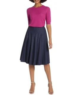 Giulia Midi Skirt In Blue -Myer Fashion Store 977477590 4 720x928