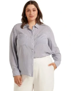 Adara Stripe Shirt In Blue