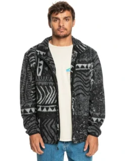 Quiksilver Clean Coasts Zip-Up Hoodie In Black