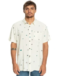 Quiksilver Minimark Short Sleeve Shirt In White