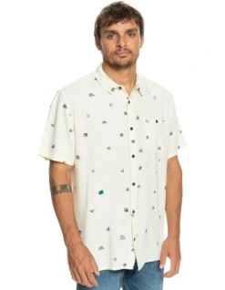 Quiksilver Minimark Short Sleeve Shirt In White 10 Quiksilver Minimark Short Sleeve Shirt In White -Myer Fashion Store 977988880 3 720x928
