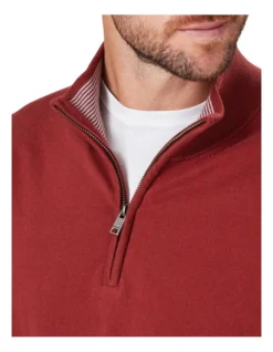 High Flex Half Zip Brick In Red -Myer Fashion Store 978387580 3 720x928
