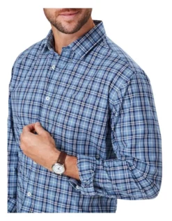 Casual Plaid Check Long Sleeve Shirt In Blue 8 Casual Plaid Check Long Sleeve Shirt In Blue -Myer Fashion Store 978390280 3 720x928