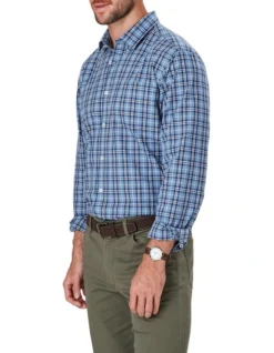 Casual Plaid Check Long Sleeve Shirt In Blue 9 Casual Plaid Check Long Sleeve Shirt In Blue -Myer Fashion Store 978390280 4 720x928