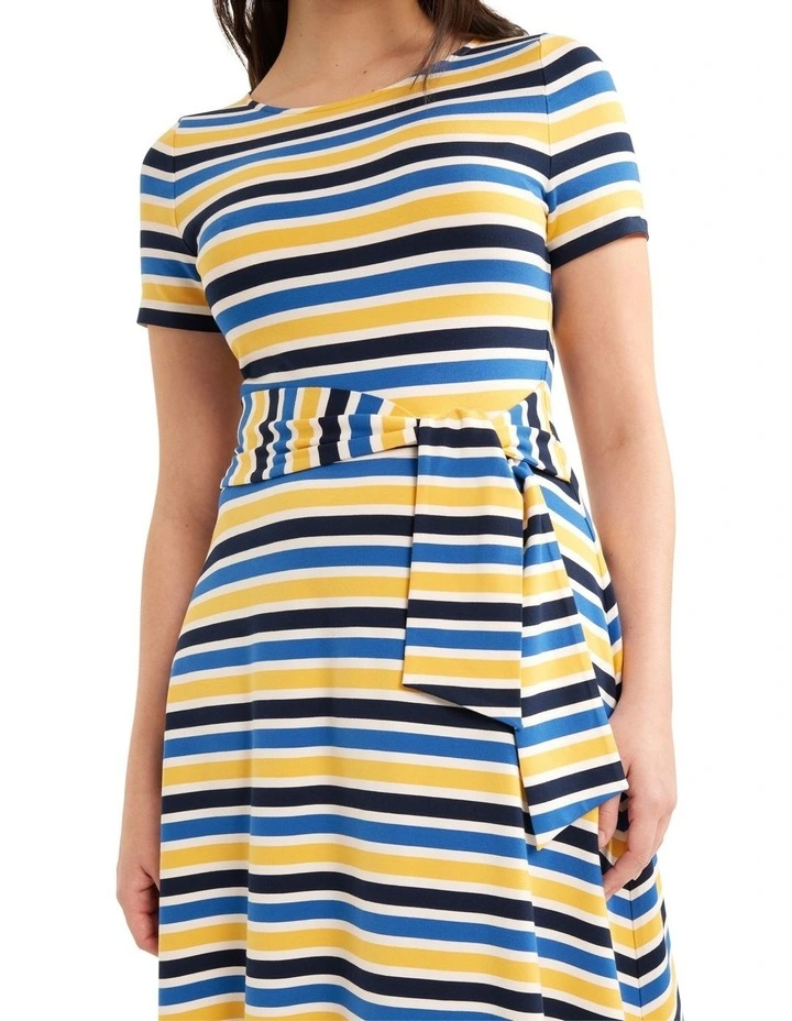 Riviera Stripe Jersey Dress In Ivory/Multi 8 Riviera Stripe Jersey Dress In Ivory/Multi - Image 6