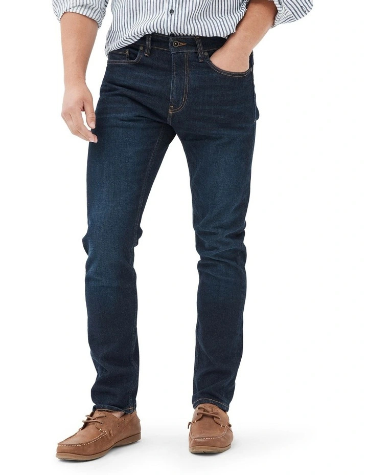 Sutton Straight Fit Italian Denim Regular Leg In Dark Blue 3 Sutton Straight Fit Italian Denim Regular Leg In Dark Blue