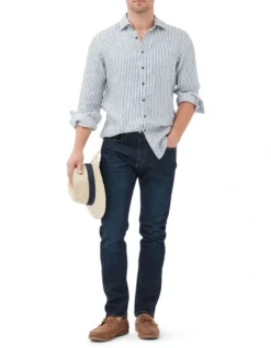 Sutton Straight Fit Italian Denim Regular Leg In Dark Blue 9 Sutton Straight Fit Italian Denim Regular Leg In Dark Blue -Myer Fashion Store 978693220 2 720x928