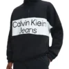Calvin Klein Jeans Bold Logo Colorblock Sweatshirt In Black -Myer Fashion Store 978800410 1 720x928