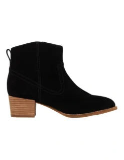 Hush Puppies Cyndi Boot In Black Suede