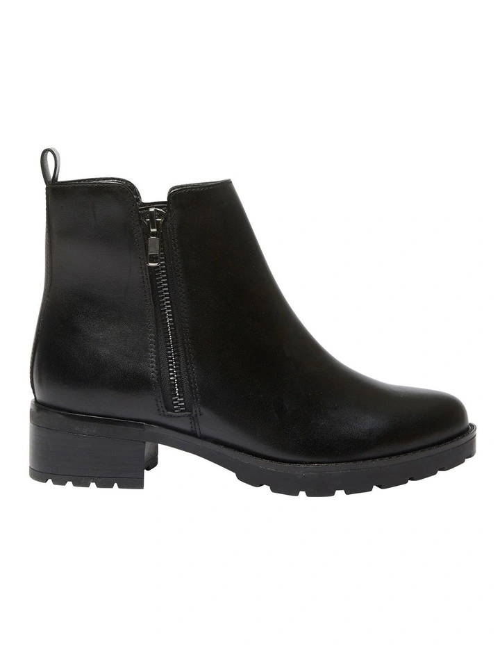 Indigo Leather Boots In Black 3 Indigo Leather Boots In Black