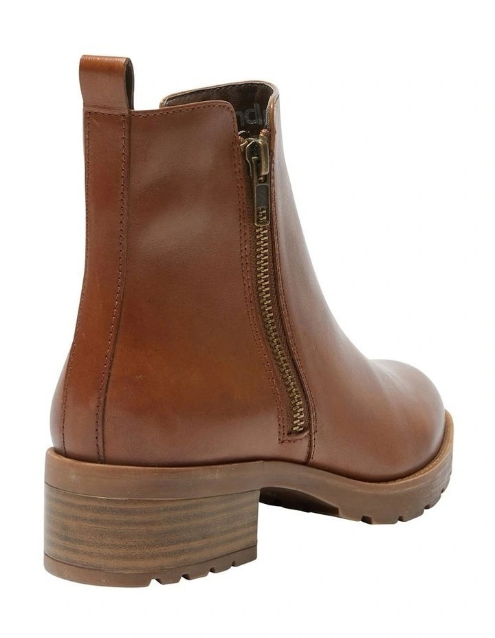 Indigo Leather Boots In Mid Brown 6 Indigo Leather Boots In Mid Brown - Image 4