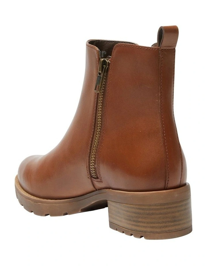 Indigo Leather Boots In Mid Brown 7 Indigo Leather Boots In Mid Brown - Image 5