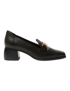 Sophia Leather Heeled Shoes In Black