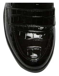 Napoli Heeled Shoes In Black Patent Croc Leather -Myer Fashion Store 979053580 7 720x928