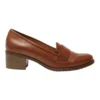 Napoli Leather Heeled Shoes In Mid Brown