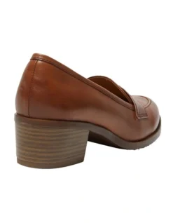 Napoli Leather Heeled Shoes In Mid Brown -Myer Fashion Store 979054300 4 720x928