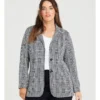 Check Knit Blazer In Black Multi