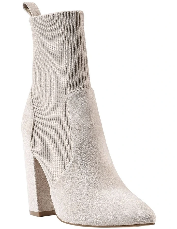 Dixie Heeled Ankle Boots In Stone 4 Dixie Heeled Ankle Boots In Stone - Image 2