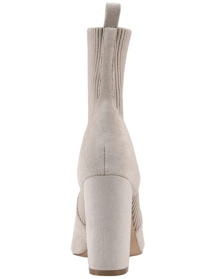 Dixie Heeled Ankle Boots In Stone 5 Dixie Heeled Ankle Boots In Stone - Image 3