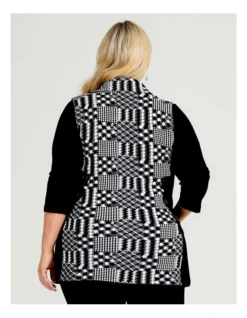 Diva Spliced Jacquard Vest In Black Multi -Myer Fashion Store 980583310 2 720x928