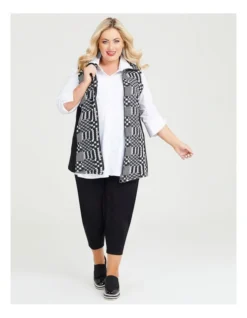 Diva Spliced Jacquard Vest In Black Multi -Myer Fashion Store 980583310 4 720x928