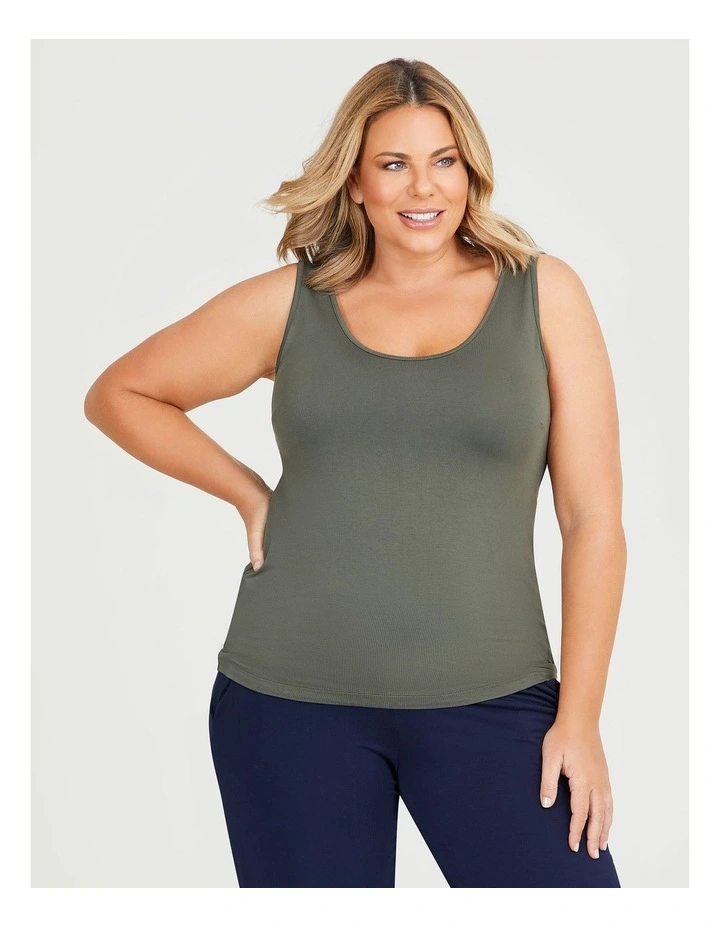Bamboo Base Cami In Green 3 Bamboo Base Cami In Green