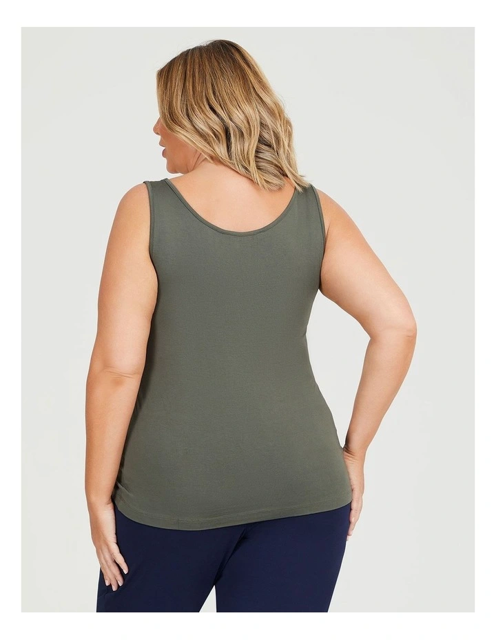 Bamboo Base Cami In Green 4 Bamboo Base Cami In Green - Image 2