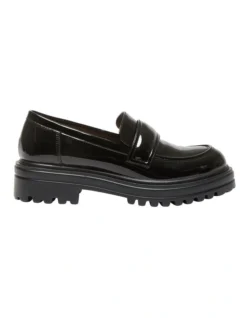 Bandit Flat Loafers In Black Patent
